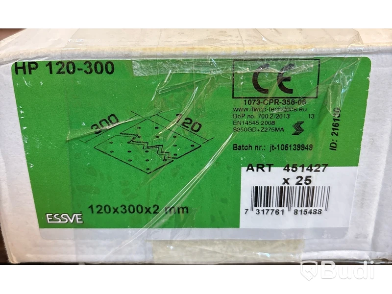2 st. frp. Hålplattor Essve, HP 120-300, 120x300x2 mm